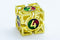 Single d6/d20 Shiny Gold w/Red-Green Deadly Arrow Dice