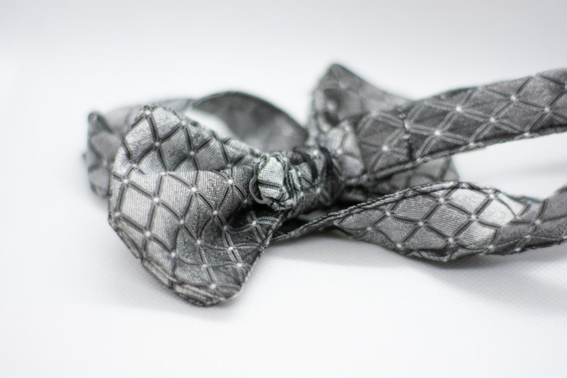 Grey Bowtie Adjustable Formal Wedding Party Necktie Bow Tie Tuxedo