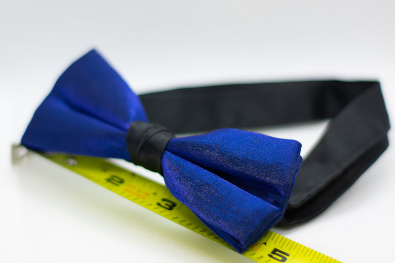 Shiny Blue Bowtie Adjustable Formal Wedding Party Necktie Bow Tie Tuxedo
