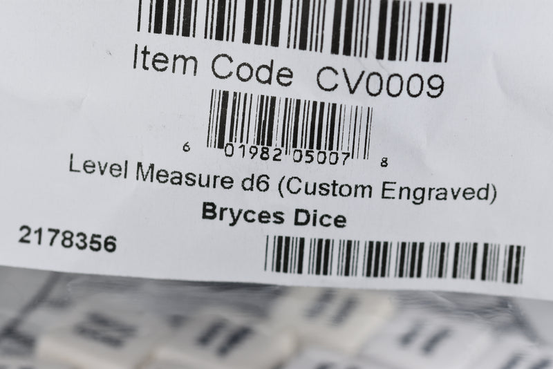 Level Measure d6 (Custom engraved)