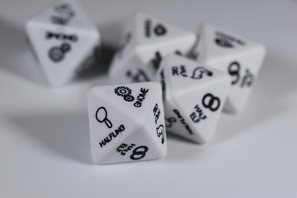 Chessex 3rd Edition Fantasy Races D8 Dice - The Adventurer's Choice for Character Selection and Random Encounters
