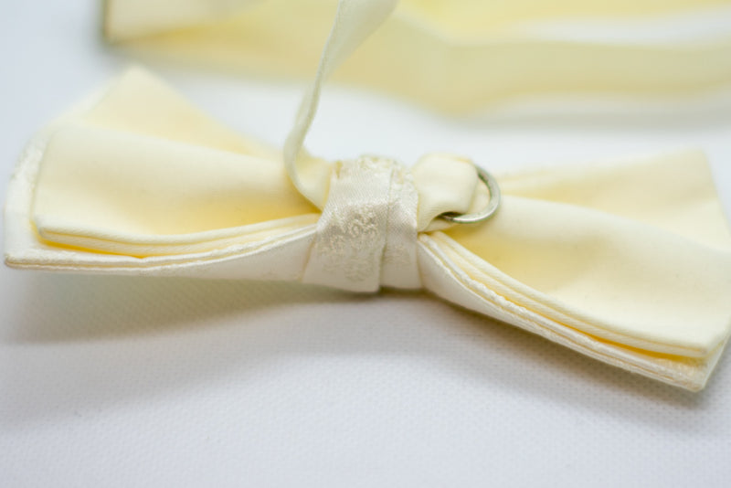 Fancy White Bowtie Adjustable Formal Wedding Party Necktie Bow Tie Tuxedo
