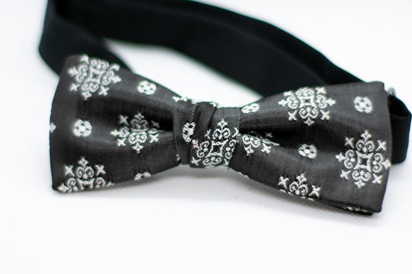Fancy Black w/white Bowtie Adjustable Formal Wedding Party Necktie Bow Tie Tuxedo