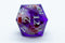 Purple w/Skulls 22mm D20 DND Roll a D20 Dice Handmade Sharp Resin
