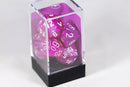 Chessex Vortex Violet w/ White Numbers Set Of 7 Dice CHX TPY17