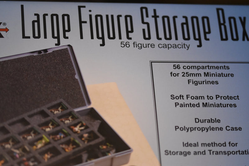 Large Figure Storage Box (56 figure capacity) - Secure and Showcase Your 25mm Masterpieces