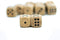 10-Pack Wooden 16mm d6 Dice w/ Black Dots Rounded Corners - Wood Dice
