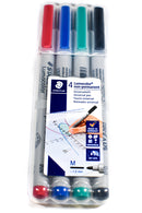 Staedtler Lumocolor non-permanent Marker (wet-wipe away) 4-Pack