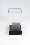 Empty Crystal Display Box (M) Tall Clear w/Black Lid  2½"x 1½"x 1½"