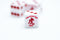 Year of the Tiger Opaque White w/Red 16mm d6 Dice on the '1' side (sold per die)