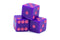 10-Pack Standard Opaque Purple w/Pink 16mm d6 Square Edge Dice