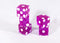 Purple Casino Dice d6 19mm Razor Edge No Serial Numbers or Names Clean