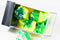 Polyhedral 7 Die Gemini Green-Yellow w/silver CHX 27422