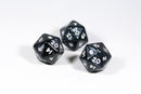 High Rollers D20 with Two 20's (pearl black and white)