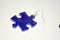 Earrings Lustrous Puzzle Piece Pair (Purple/Blue)