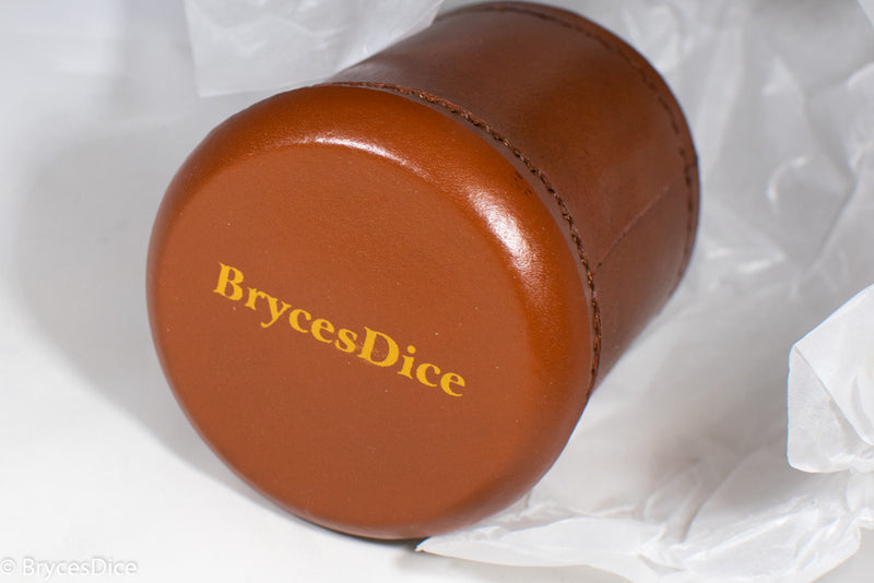 Handmade Leather Dice Cup (Light Brown)