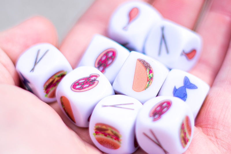Food Dice d6 | Decide What to Eat Dice 6-Sided 16mm Foodie Dice