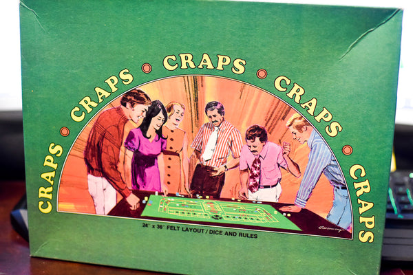 Pacific Gaming Co. Craps Game 1976 Felt Layout/Pacific 24" x 36"