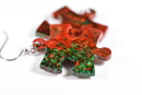 Earrings Gemini Puzzle Piece Pair (Green/Red) [23]