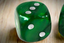 OOP Rare 30mm Velvet Dark Green Dice RPG DnD Silver Pips by Chessex Out of Print (Sold per piece)