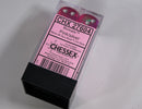 Old Glitter Borealis Pink/Silver d6 Block Dice RARE OOP Chessex 27604 16mm