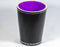 Handmade Leather Dice Cup (Black w/Purple Lining)
