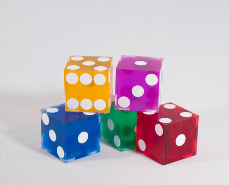 36 Pieces Casino Dice Set 19mm Large Dice Game Acrylic 6 Sided
