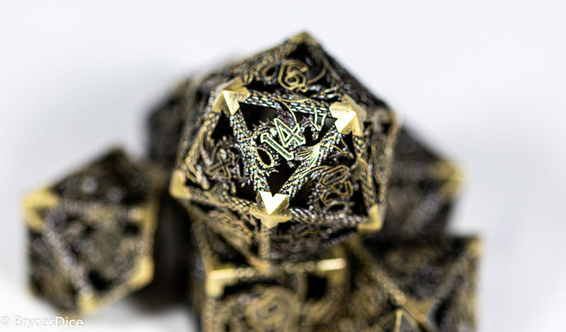 (Gold) Deadly Dragon Dice: Shards of Oblivion Hollow Metal