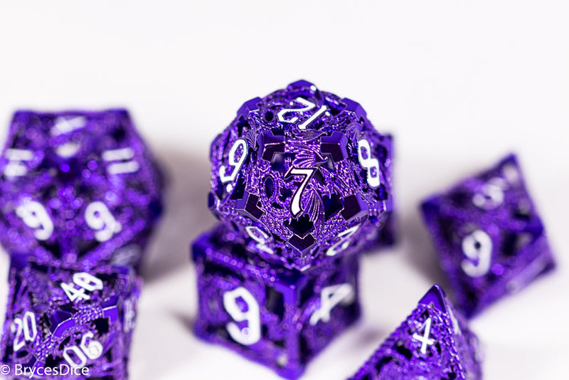 (Powerful Purple) Deadly Dragon Dice: Shards of Oblivion Hollow Metal