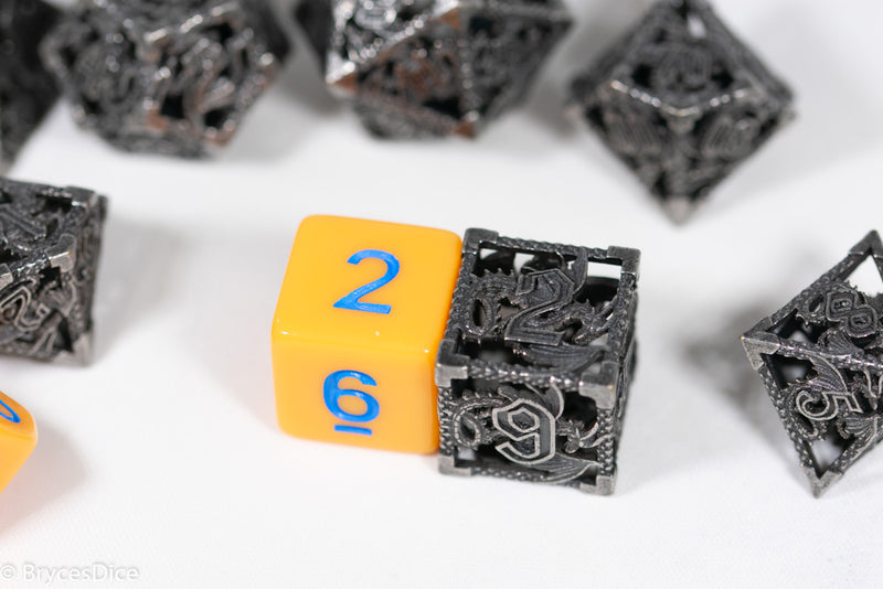 (Grey) Deadly Dragon Dice: Shards of Oblivion Hollow Metal