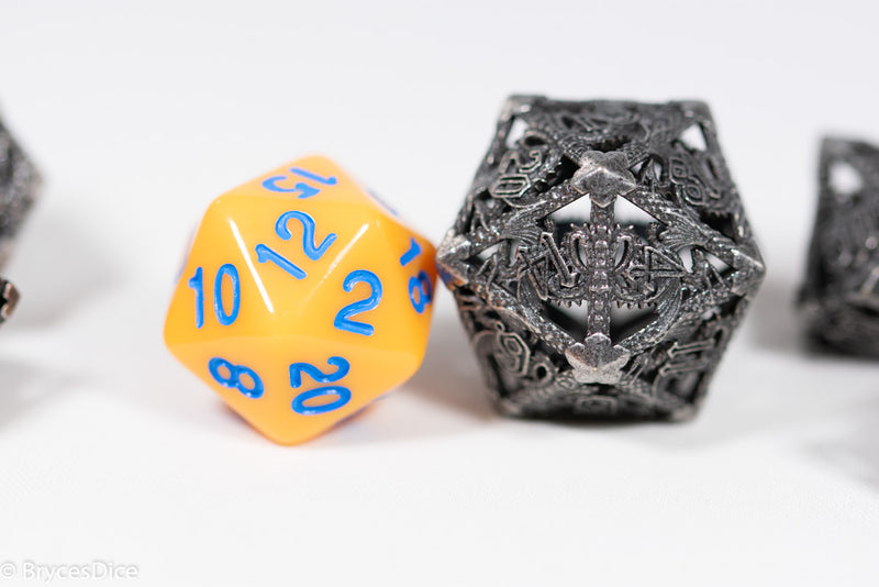 (Grey) Deadly Dragon Dice: Shards of Oblivion Hollow Metal