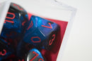 CHX 26458 Polyhedral 7-Die Gemini Black-Starlight /red Numbers Set Of 7 Dice Chessex