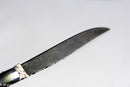 (Brown Wood) 9" Damascus Pocket Knife