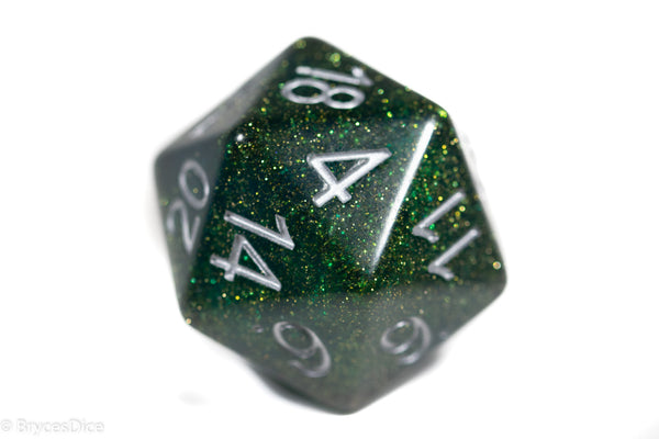 Green/Blue Jumbo D20 38MM, Big Size 20 Sides Dice  Big 20 Faces Cube 1.5 inch Bescon