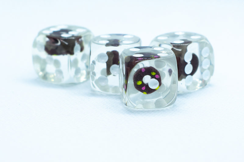 Chocolate Donut Pipped d6 16mm (Custom Dice) *Sold per die