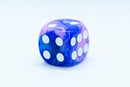 Pearl/Swirl Pipped d6 Dice Orange/Pink/Maroon/Electric Yellow/Brown/Blue/Green/Cranberry 16mm (SOLD BY PIECE)