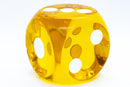 Clear Yellow 50mm d6 with White Pips Jumbo Pipped Dice