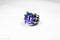 Dragon Eye Ring Silver Metal for Cosplay Game Night Dungeons and Dragons  (purple/blue/red/yellow)