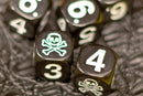 Black Pirate D6 Dice Numbered with Skull and Cross Bones (sold per die)