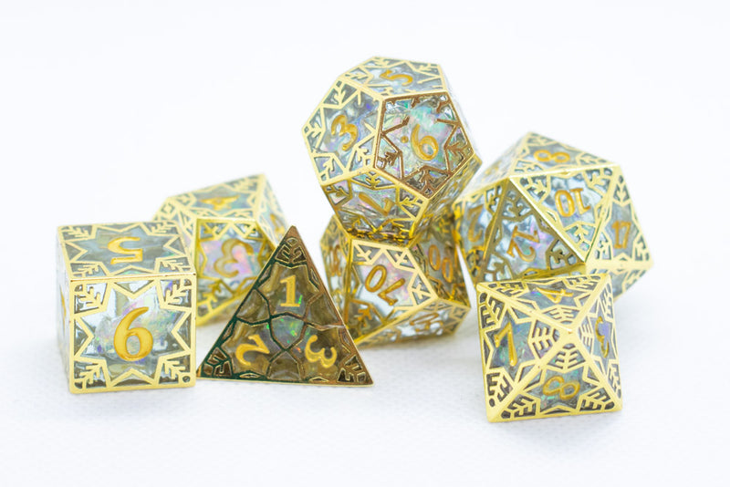 [Factory Second] Forged Opal Forged in Frost Dice Set (Resin Dice Encased in Metal)