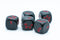 Black w/Red Falling Petals Dice 16mm D6 Flower Dice (sold per die)