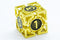 Gold w/Black Deadly Arrow Dice | 7-Dice RPG Set High Visibility