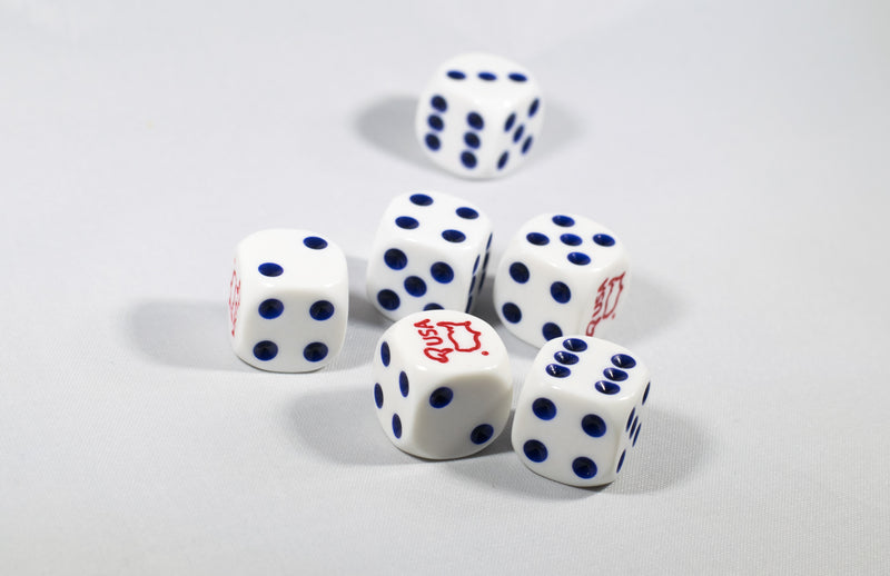 Custom USA Dice with Red White and Blue Theme Patriotic