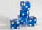 Dark Blue Casino Dice d6 19mm Razor Edge No Serial Numbers or Names Clean