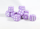 Light Purple Lavender Opaque Dice 16mm 6-Sided RPG Magic D&D Unique with White Pips Rolls (per die)