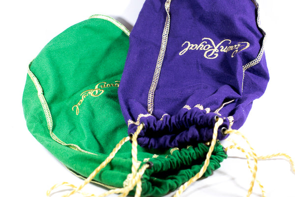 Purple and/or Green Crown Royal Gift Bag  Dice Bag  Lining Counter Pouch