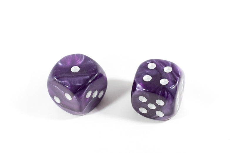 (1) OOP Rare 30mm Velvet Purple Dice New RPG DnD with Silver Pips by Chessex Out of Print