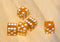 Orange Saffron Casino Dice d6 19mm Razor Edge No Serial Numbers or Names Clean