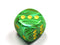 Vortex® 30mm w/pips Slime/yellow d6 Large Pipped Dice Green (sold per piece)