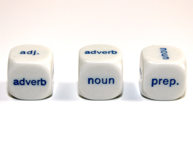 16mm d6, 6 Parts of Speech Verb Preposition Adverb Conjunction Adjective Noun (per die)